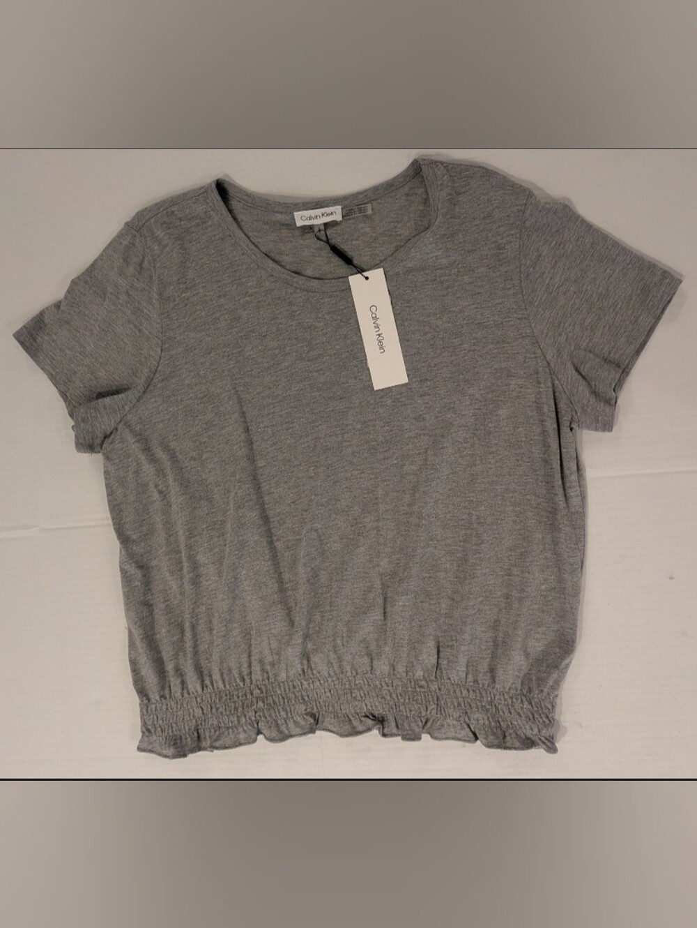 Calvin Klein Cinched Waist Short Sleeve Top
